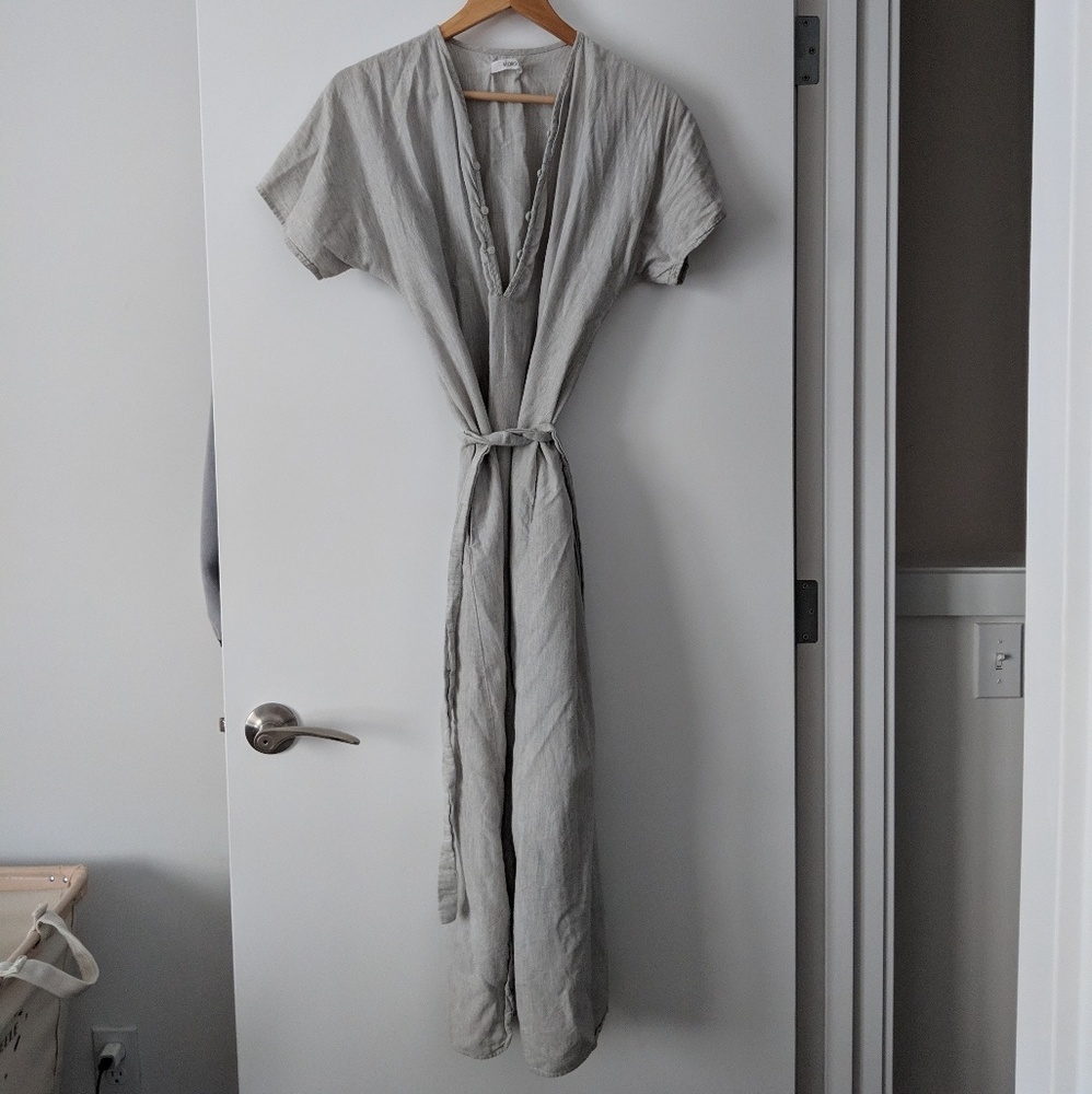 Storq maternity midi dress grey size P